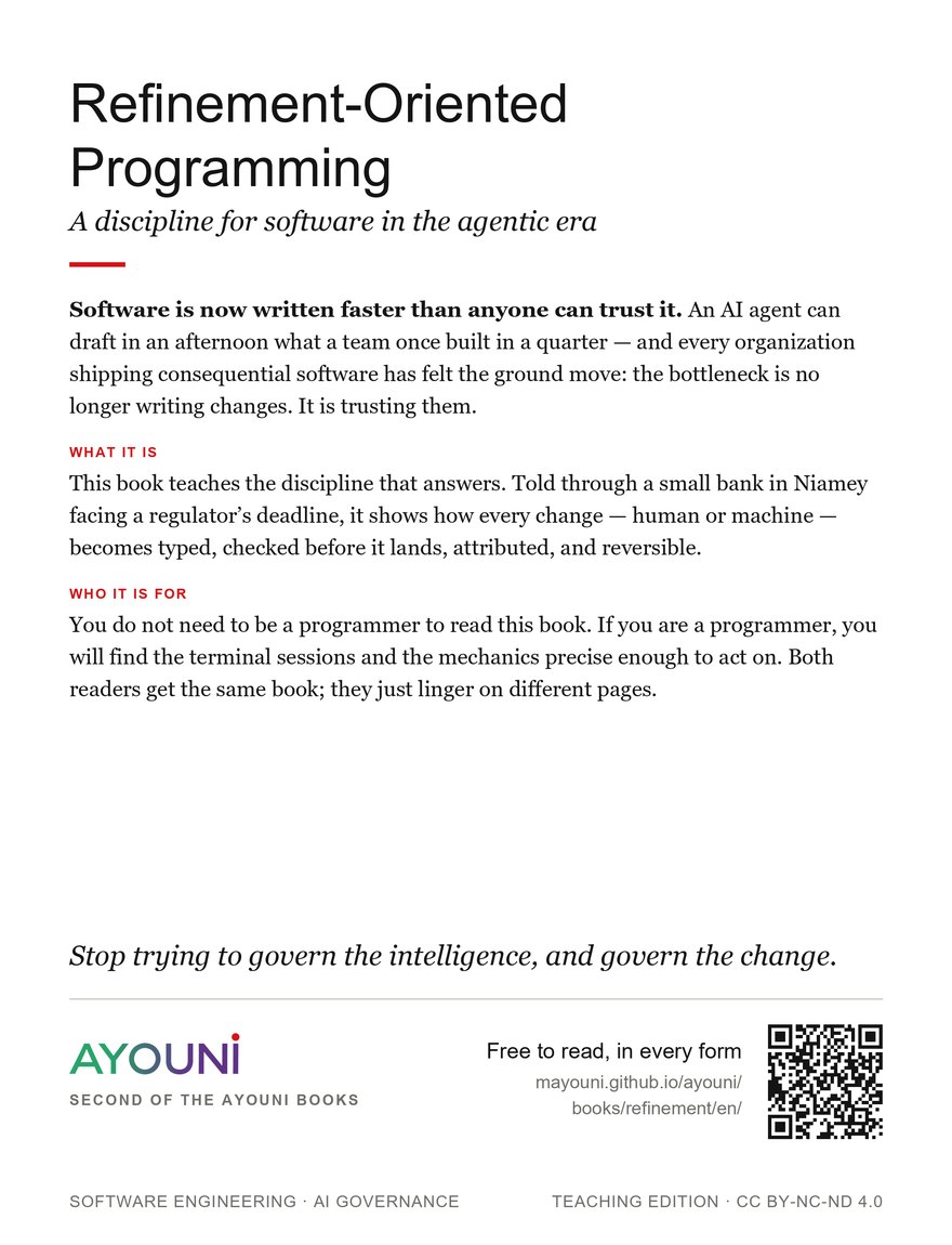 Back cover of Refinement-Oriented Programming