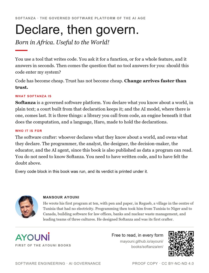 Back cover of Softanza