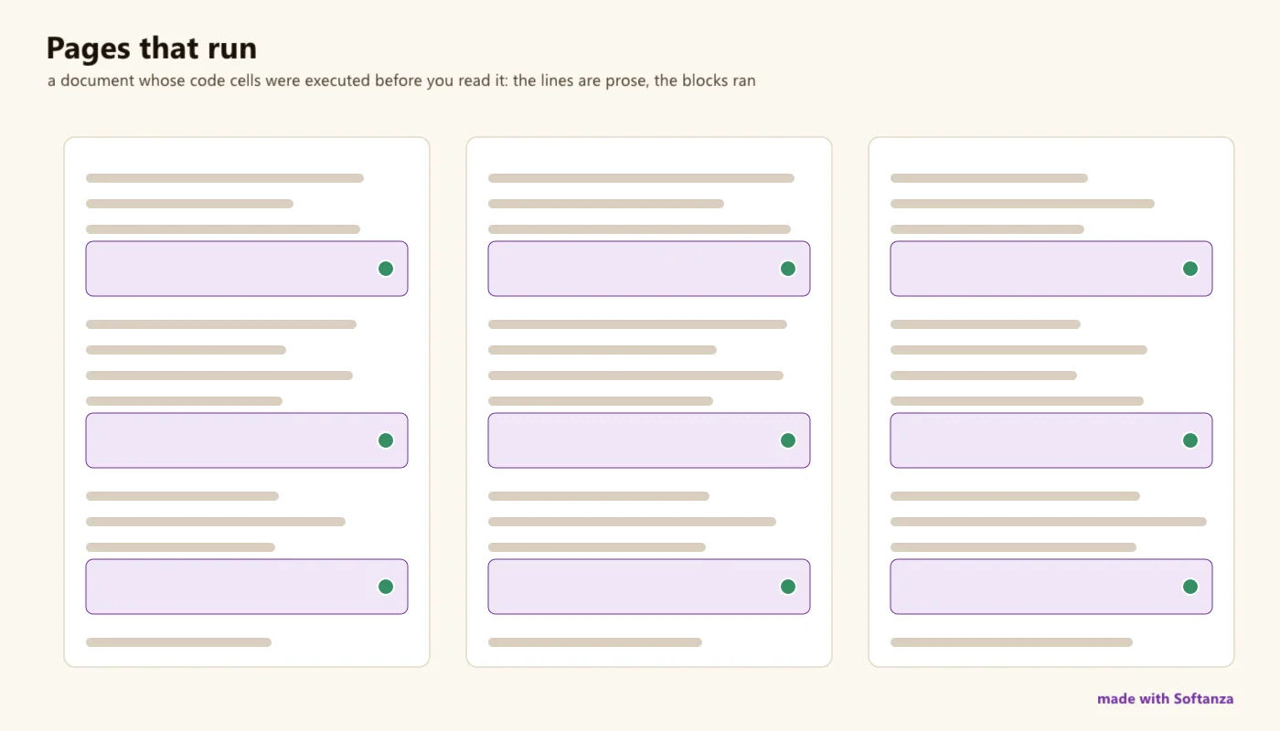 a document whose code cells ran before you read it